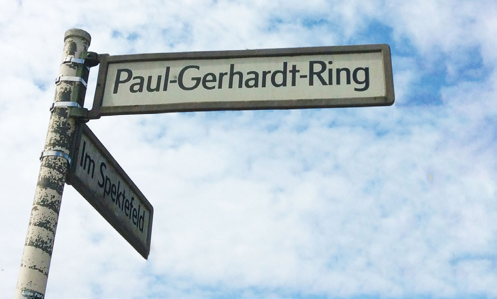 Straßenschild Paul-Gerhardt-Ring